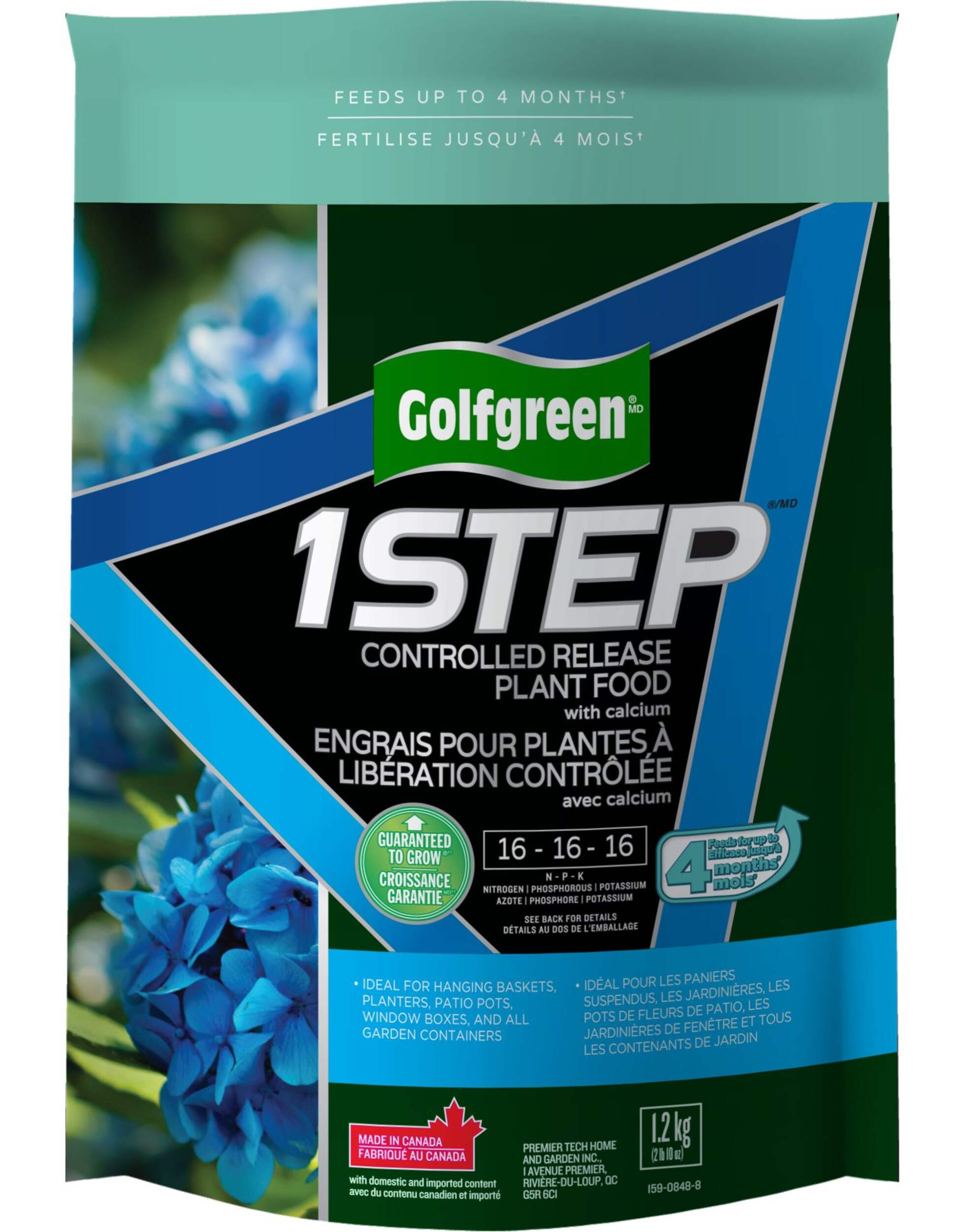 Engrais à libération contrôlée Golfgreen 1-StepMC, 1,2 kg Front_Flat