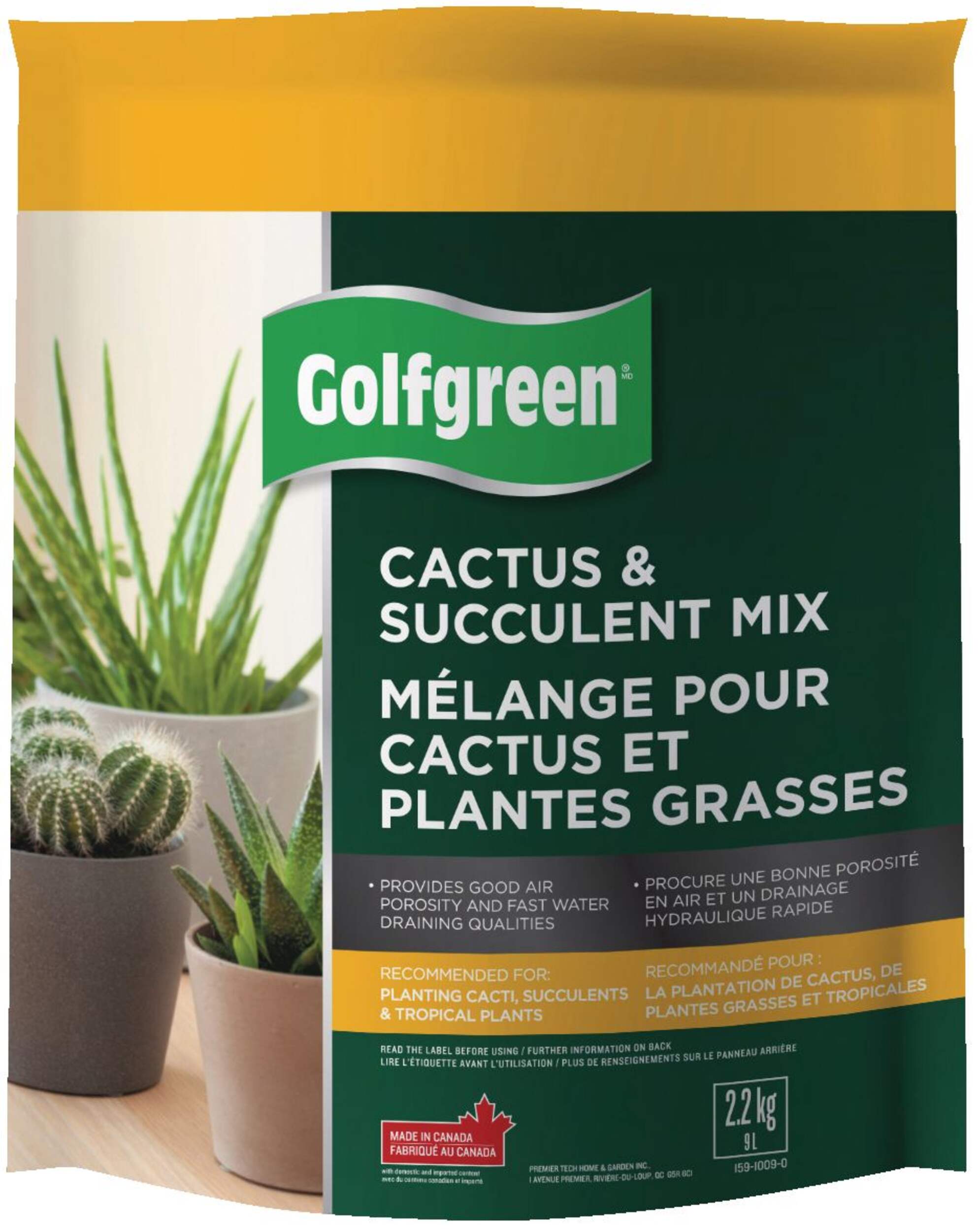 Golfgreen Cactus & Succulent Growing Medium, 9-L Front_Flat