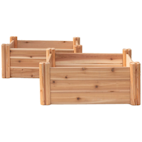 Jardin plateforme surélevé modulaire d’extérieur Adwood, 48 x 48 x 12 po Front_Elevated