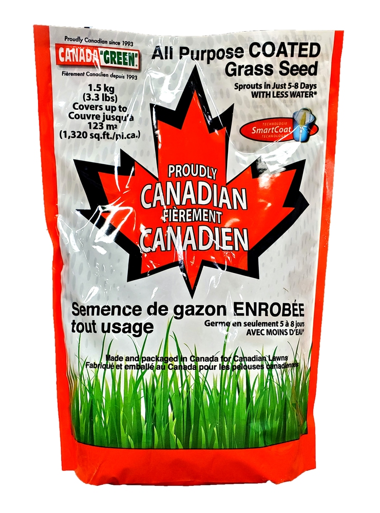 Canada Green All Purpose Coated Grass Seed, Weed Free, 1.5kg