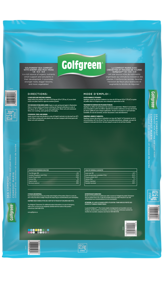 Compost marin Golfgreen avec crevettes et mousse de tourbe Canadian Tire