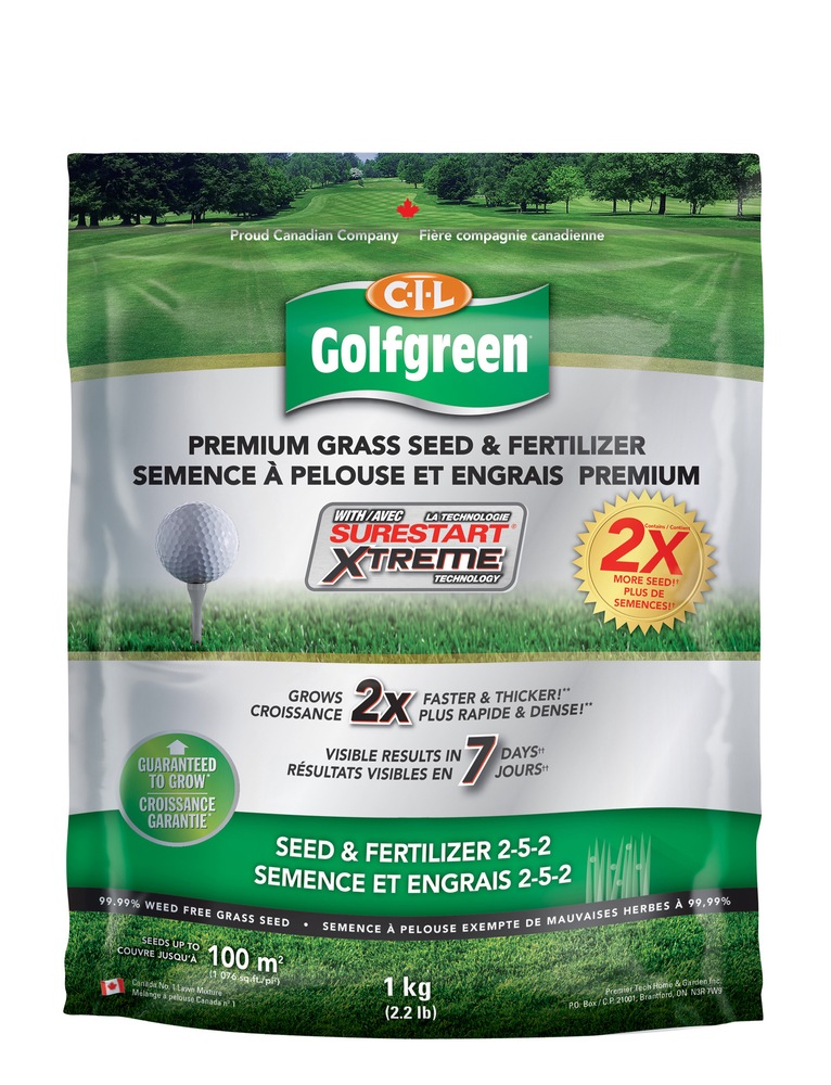 CIL Golfgreen Grass Seed and Fertilizer, 1kg Canadian Tire