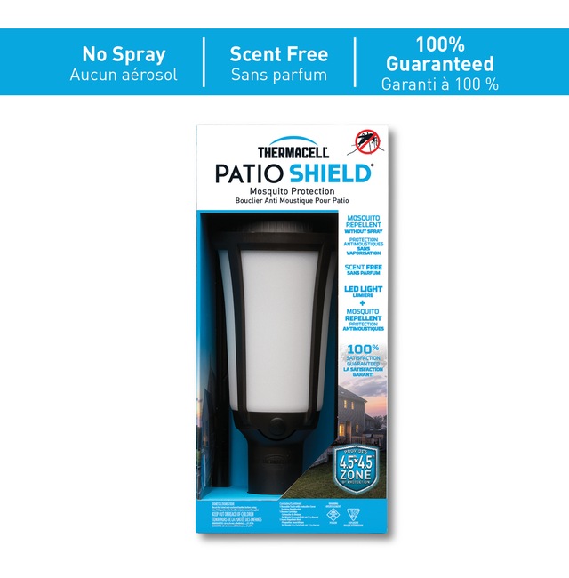 Thermacell Patio Shield 20Hour DEETFree LED Electric Mosquito/Insect Repellent Torch