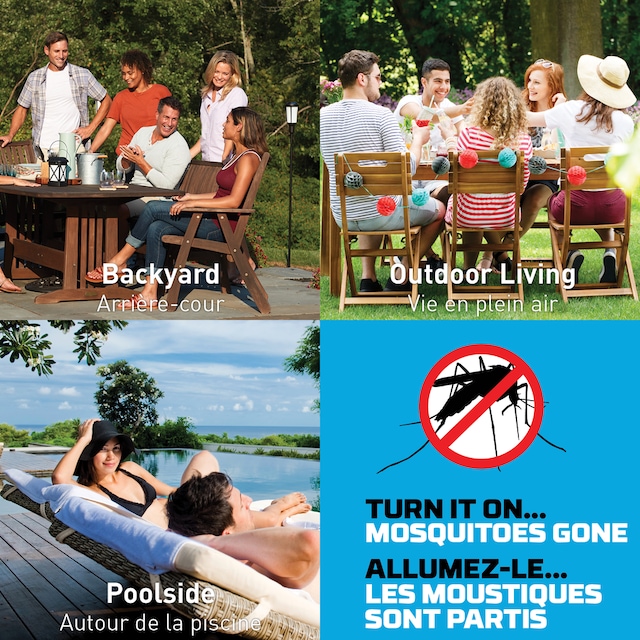 Thermacell Patio Shield 20Hour DEETFree LED Electric Mosquito/Insect Repellent Torch