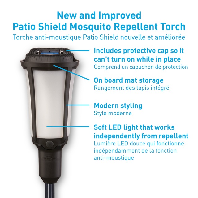 Thermacell Patio Shield 20Hour DEETFree LED Electric Mosquito/Insect
