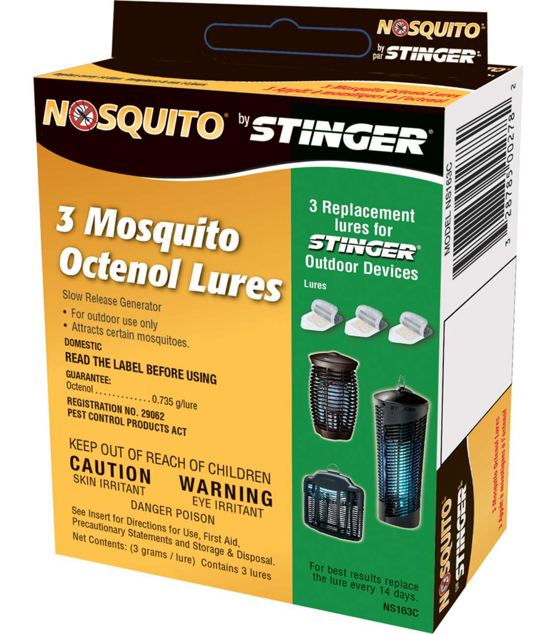 Stinger NS16C NOsquito Octenol Lure : : Patio, Lawn