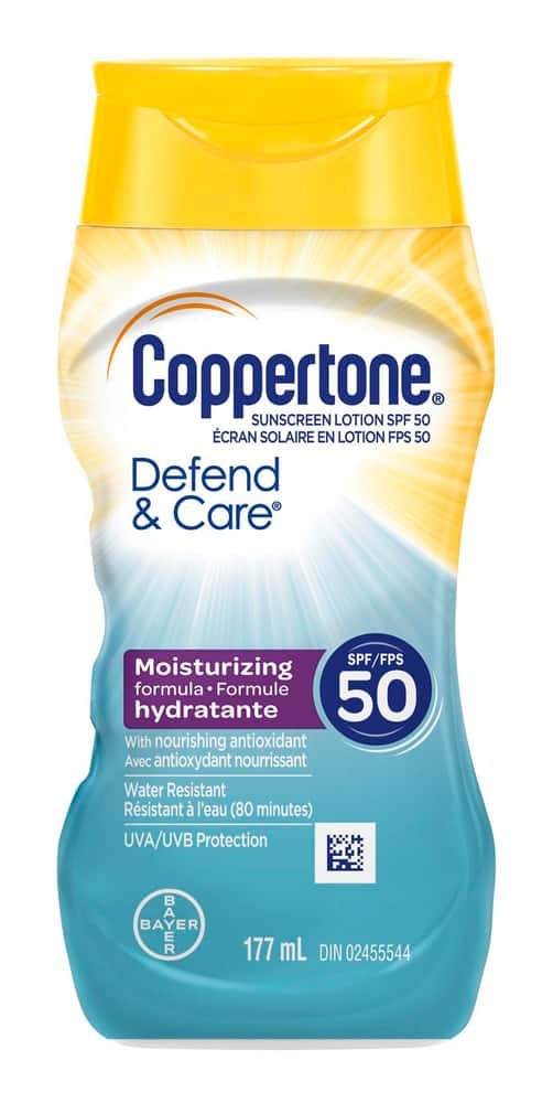 coppertone defend and care spf 50