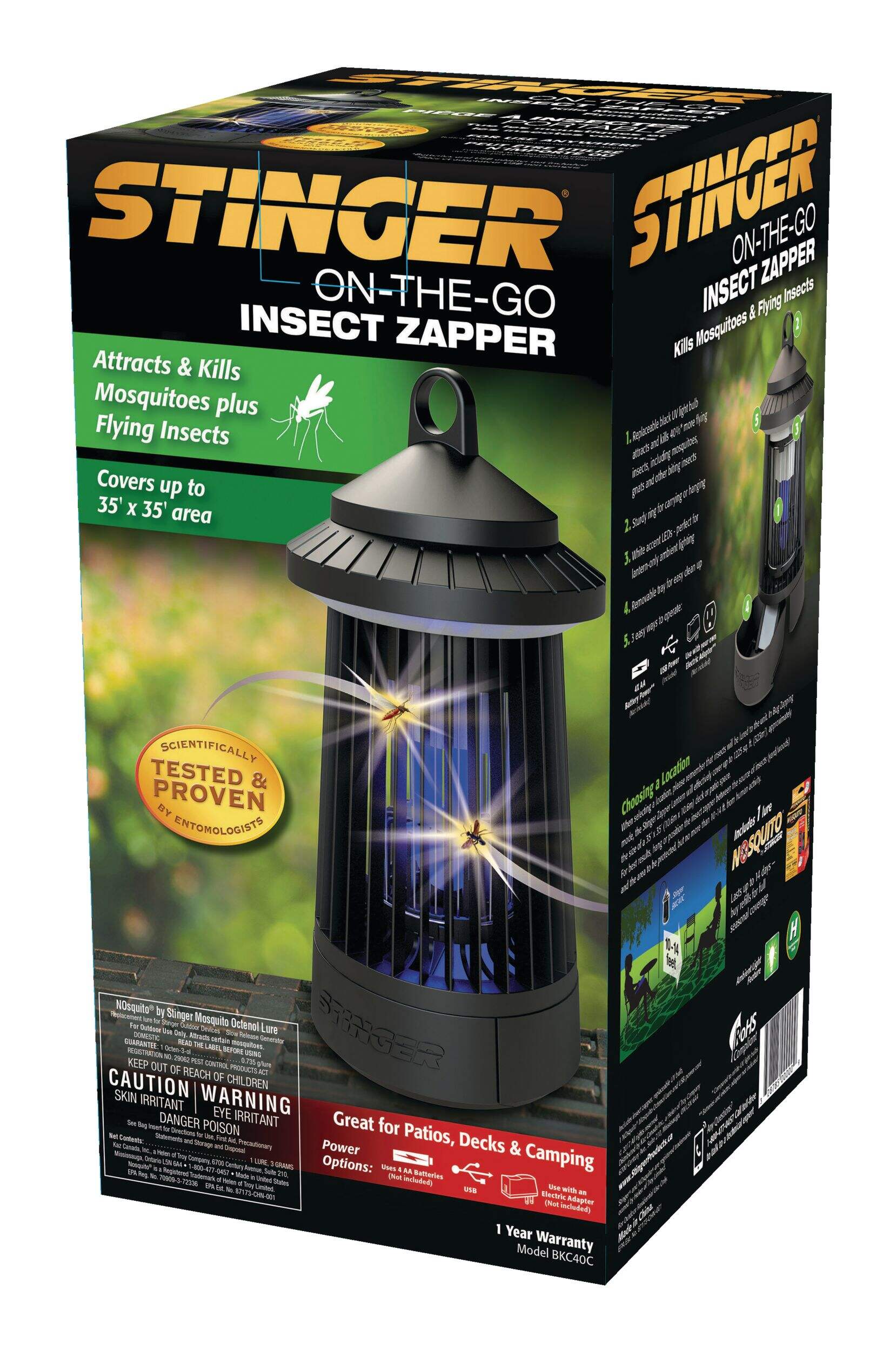 Stinger On-the-Go Insect Zapper Front_Angled_Left