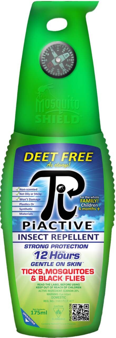 Mosquito Shield PIACTIVE™ 12-Hour DEET-Free Pump Mosquito/Insect Repellent  Spray, 175-mL