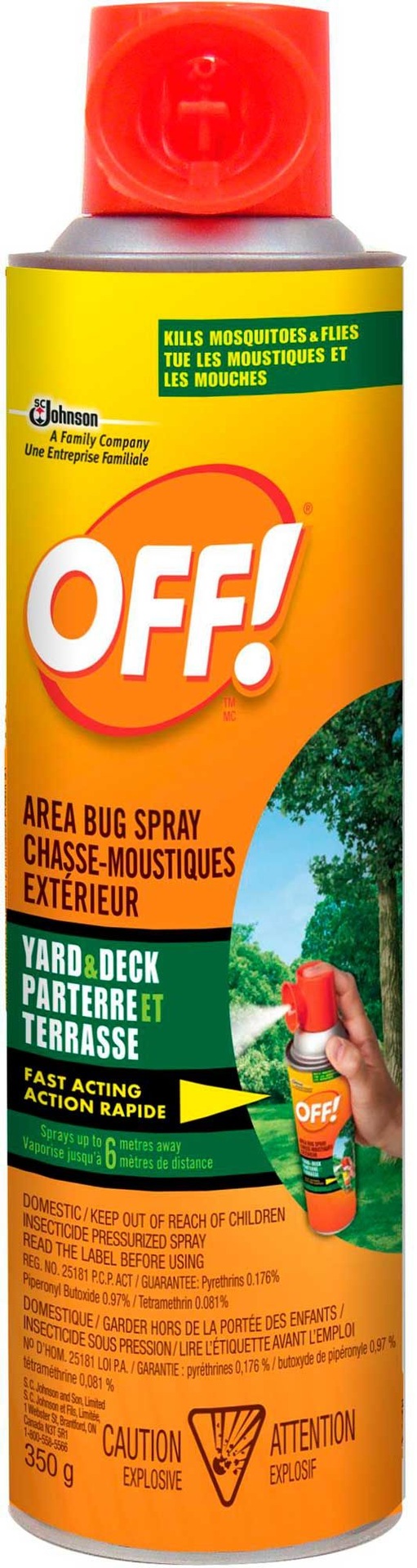 OFF! Yard and Deck Mosquito Repellent Spray, 350g Canadian Tire