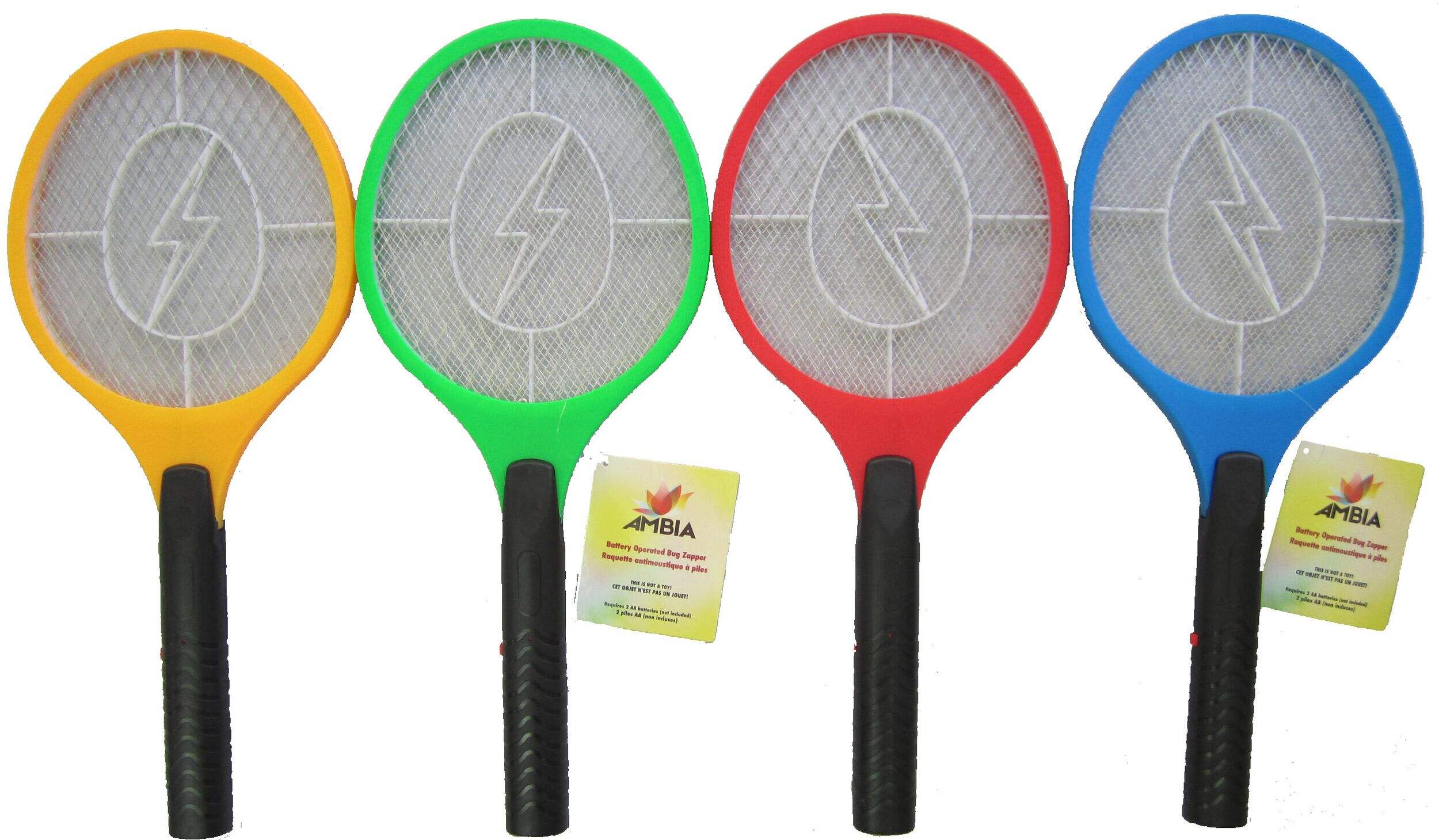 Ambia BatteryPowered Mosquito/Bug Zapper Racket, Assorted Colours