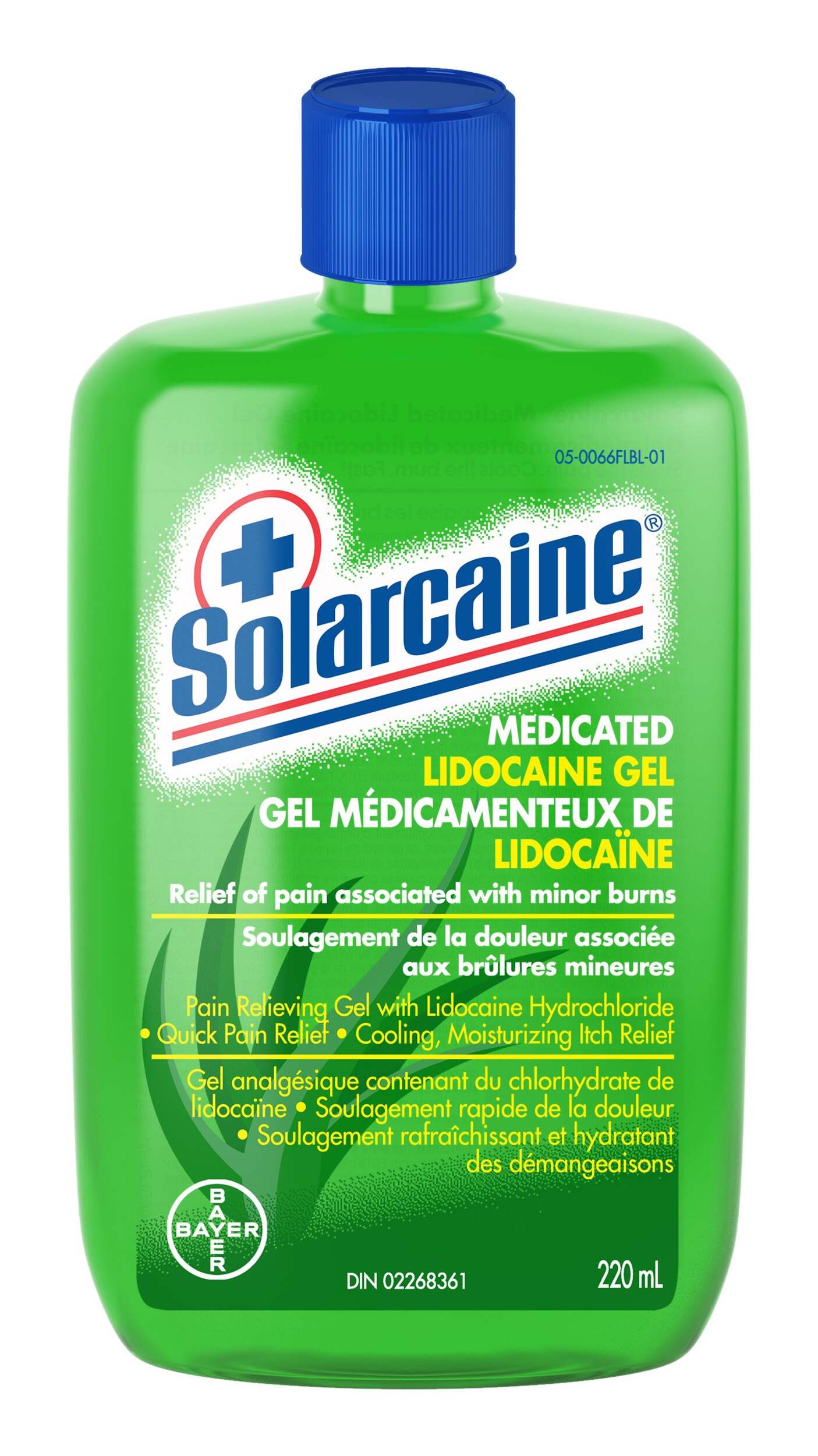 Solarcaine Medicated Lidocaine itch-relieving  Gel, 220-mL Front_Flat