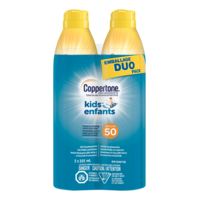 Coppertone SPF50 Kids Sunscreen Spray Duo Pack, 2 x 222-mL