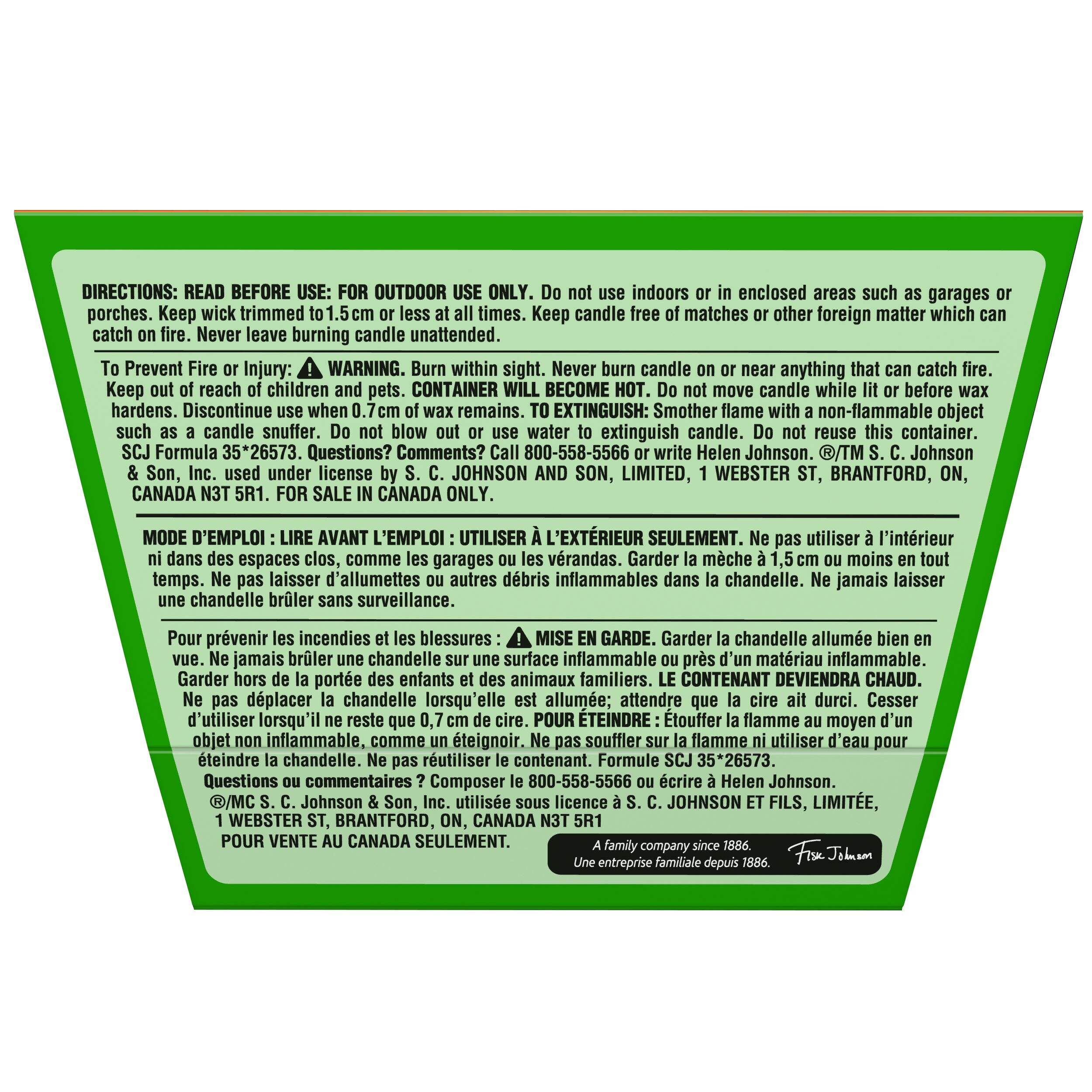 OFF! Backyard 40Hour Citronella Mosquito/Insect Repellent Candle, 510