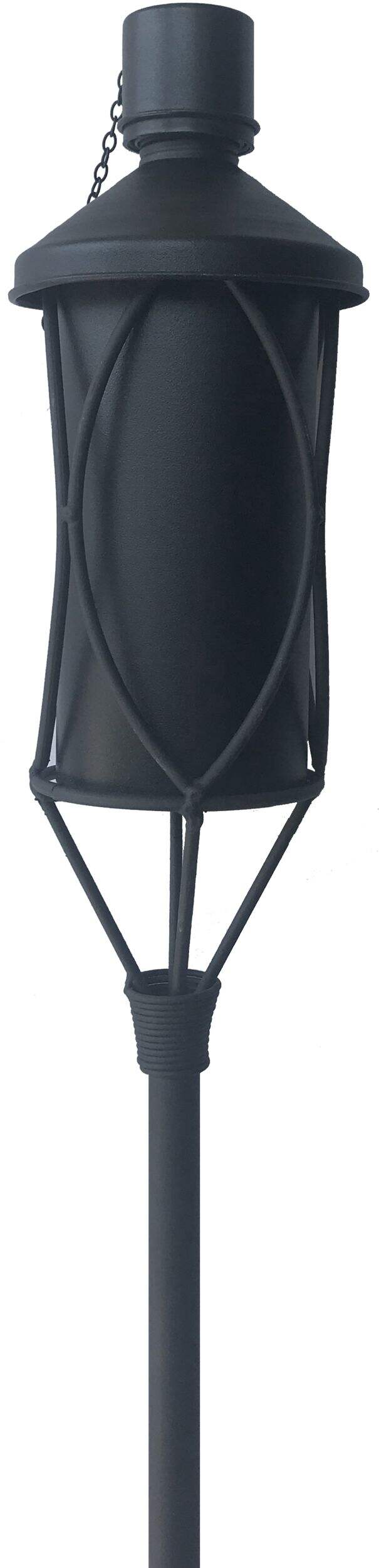 60-in Metal Citronella Tiki Mosquito/Insect Repellent Torch, Black CloseUp