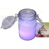 Ambia LED Citronella Mason Jar Mosquito/Insect Repellent Candle Side_Left