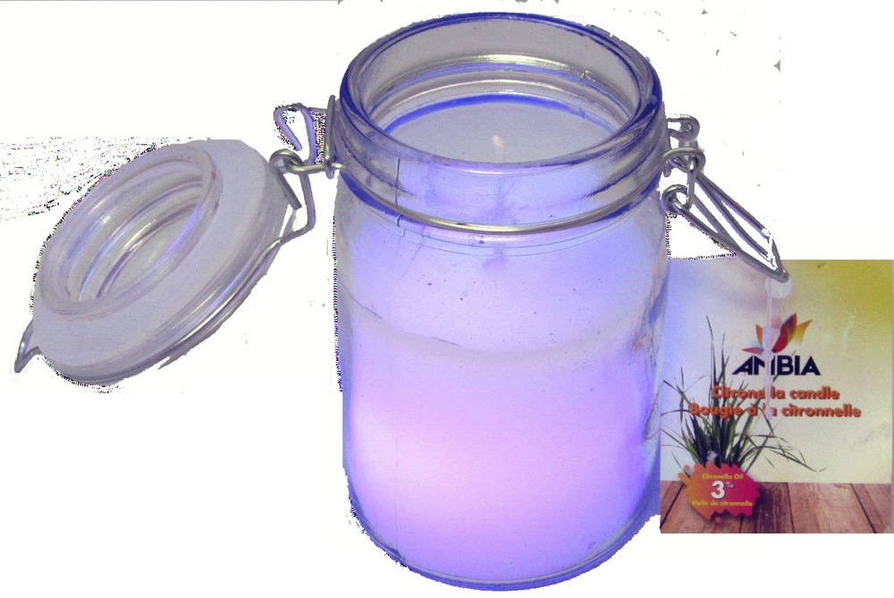 Ambia LED Citronella Mason Jar Mosquito/Insect Repellent Candle