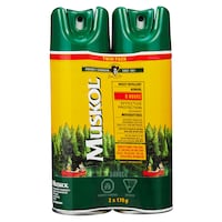 Muskol 8-Hour 23.5% DEET Aerosol Mosquito/Insect Repellent Spray Twin-Pack, 2 x 170g Front_Flat