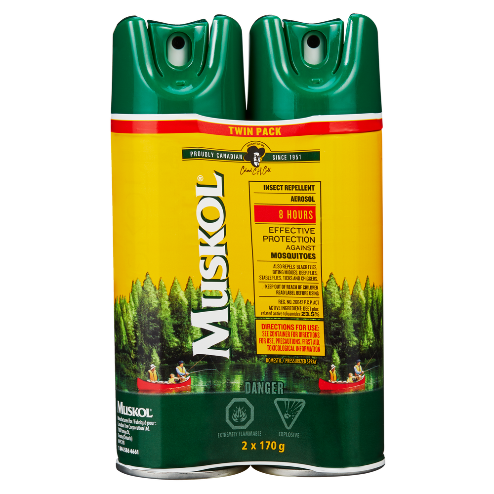 Muskol 8 Hour 23 5 DEET Aerosol Mosquito Insect Repellent Spray Twin   Muskol 170g Aerosol Duo Pack 68195c46 06af 4ecc A658 3e7378c8e770 