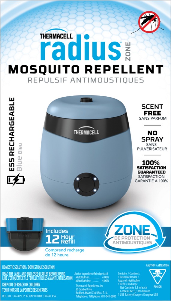 Thermacell E55 12Hour DEETFree Radius Zone Rechargable Mosquito