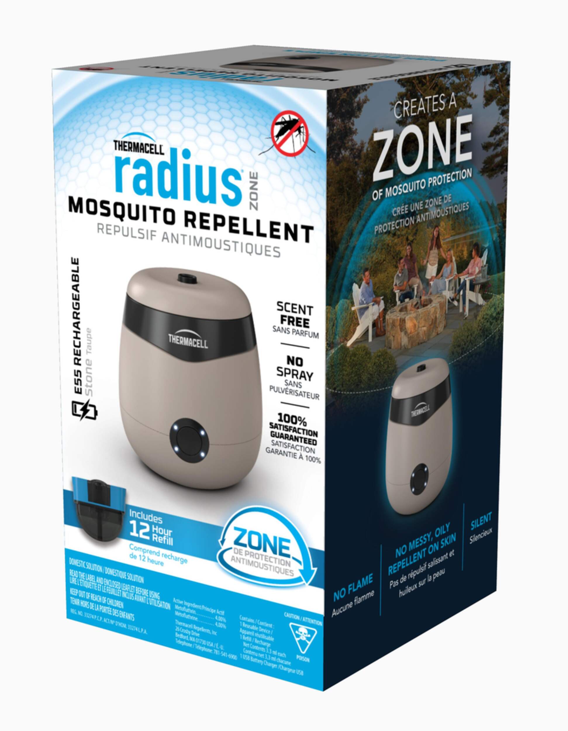 Thermacell Mosquito Repellent, Rechargeable E-Series E55, Stone ...