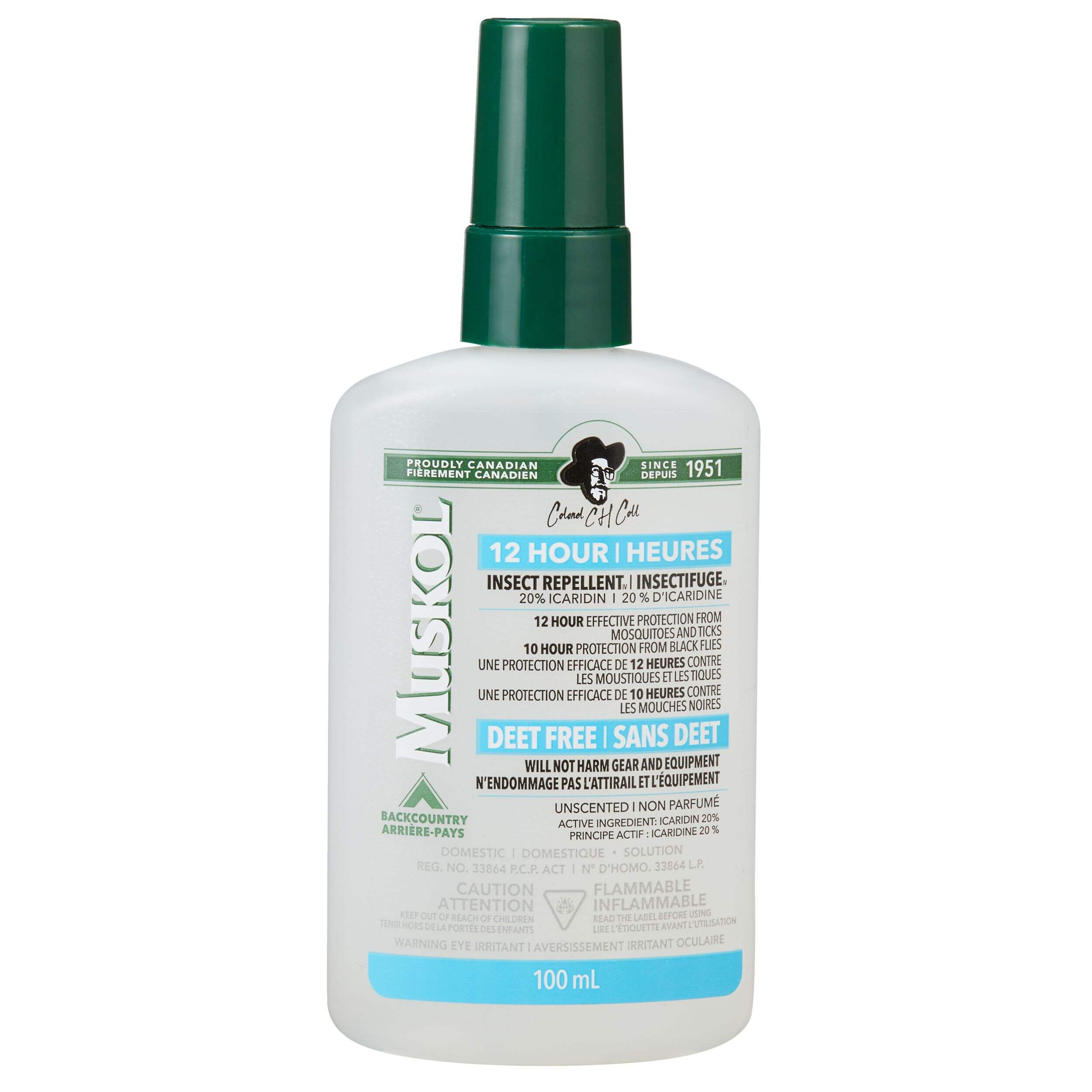 Muskol BackCountry 12-hour DEET-Free Pump Mosquito/Insect Repellent Spray, 100-mL Front_Flat