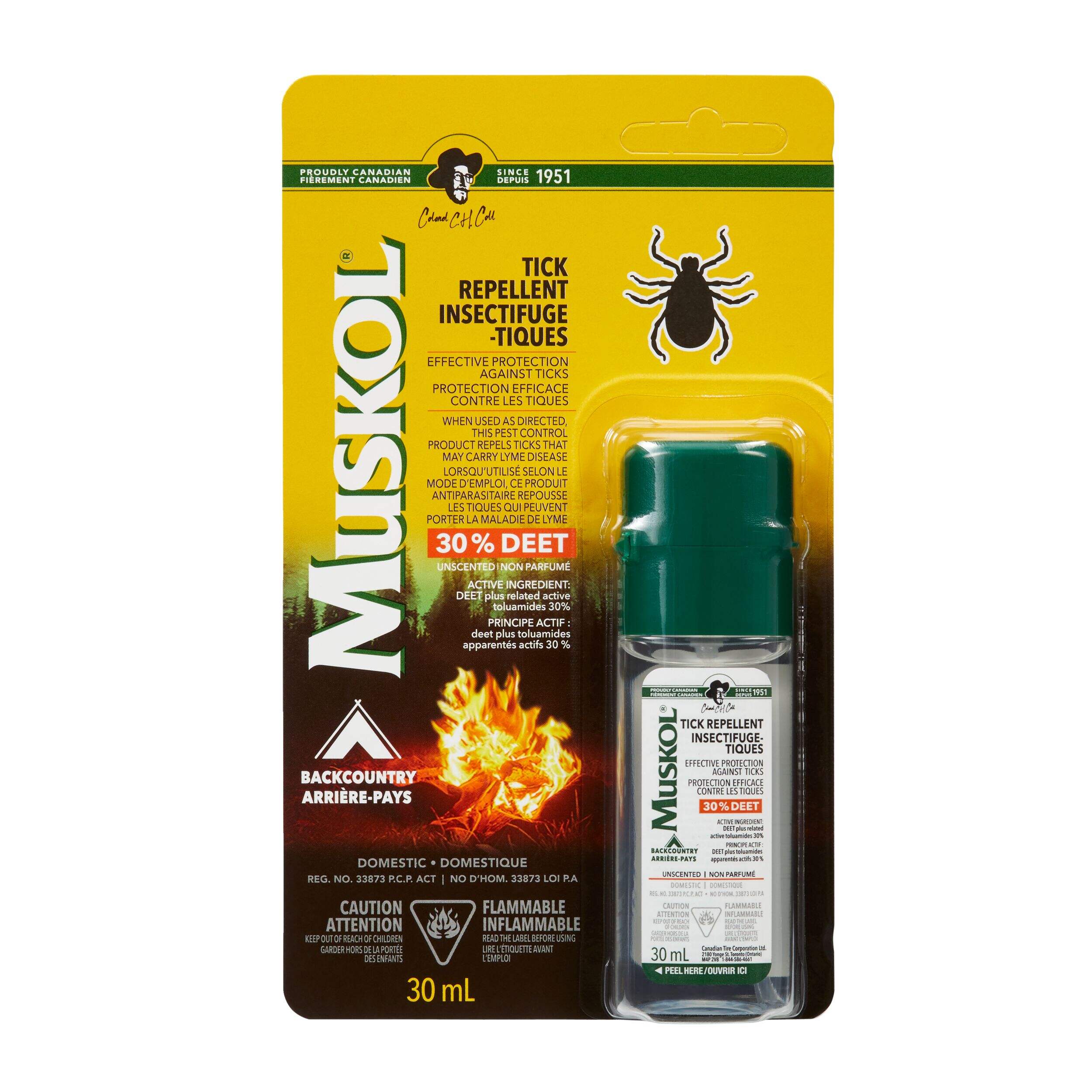 Muskol BackCountry 30% DEET Tick Repellent, 30-mL Front_Flat