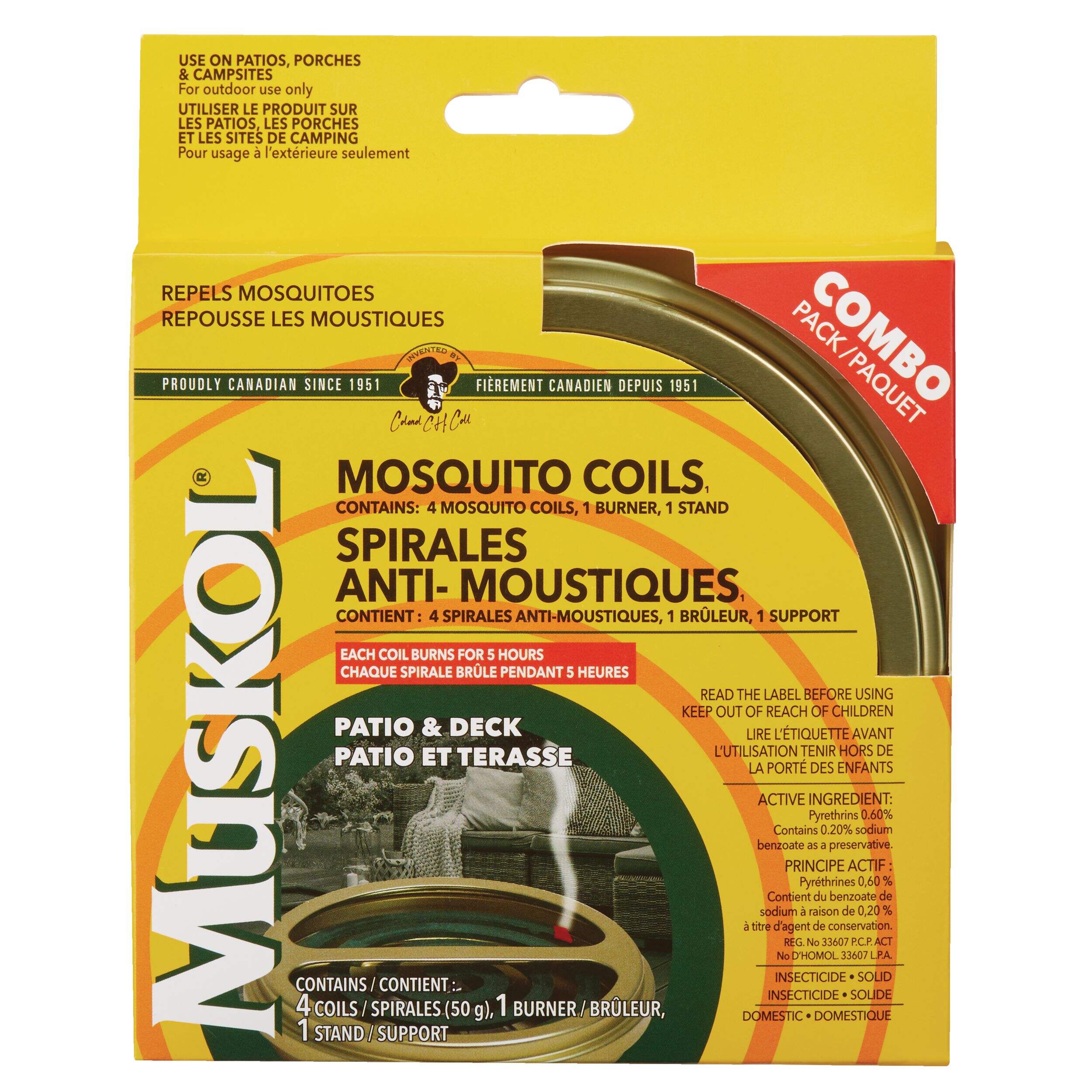 Muskol Mosquito/Insect Repellent Coil Combo Pack with 4 Coils, Burner