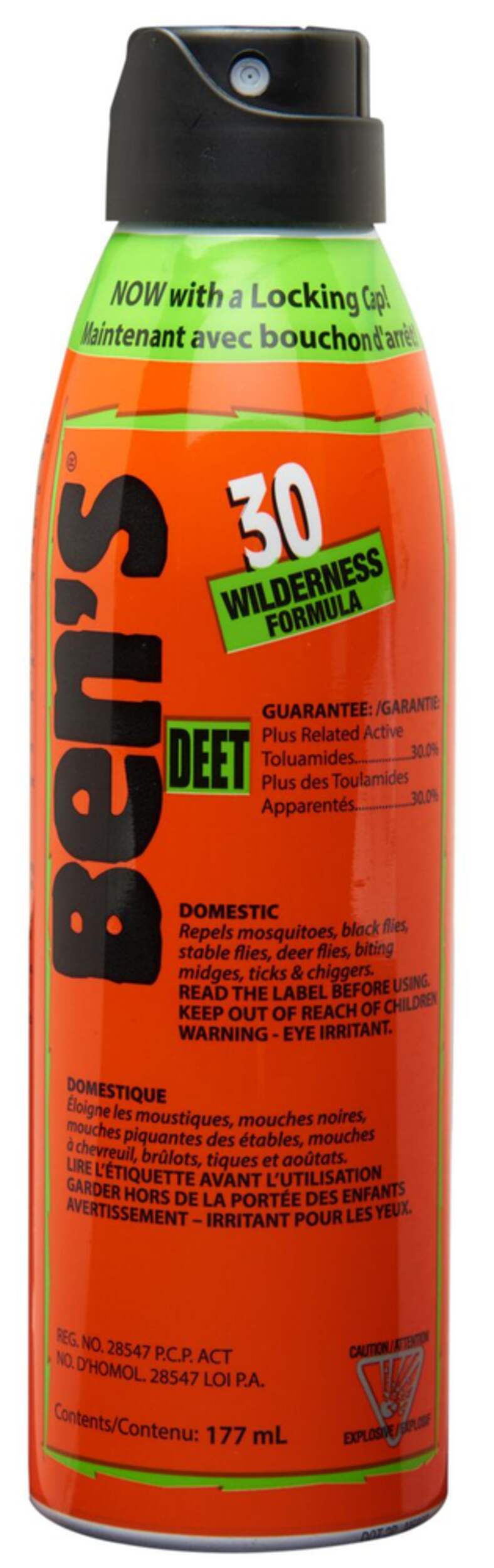 Chasse-moustiques/insectes en aérosol Ben’s 30 % DEET, 177 ml Front_Flat