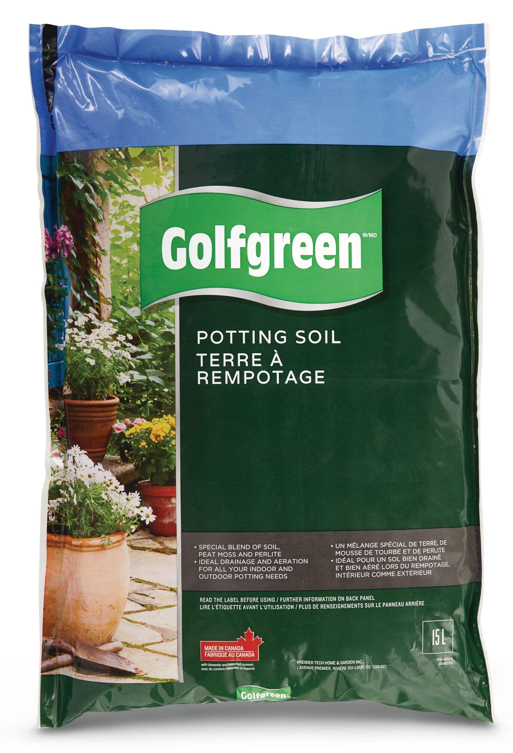 Golfgreen Potting Soil for Indoor & Outdoor Use, 15-L Front_Flat