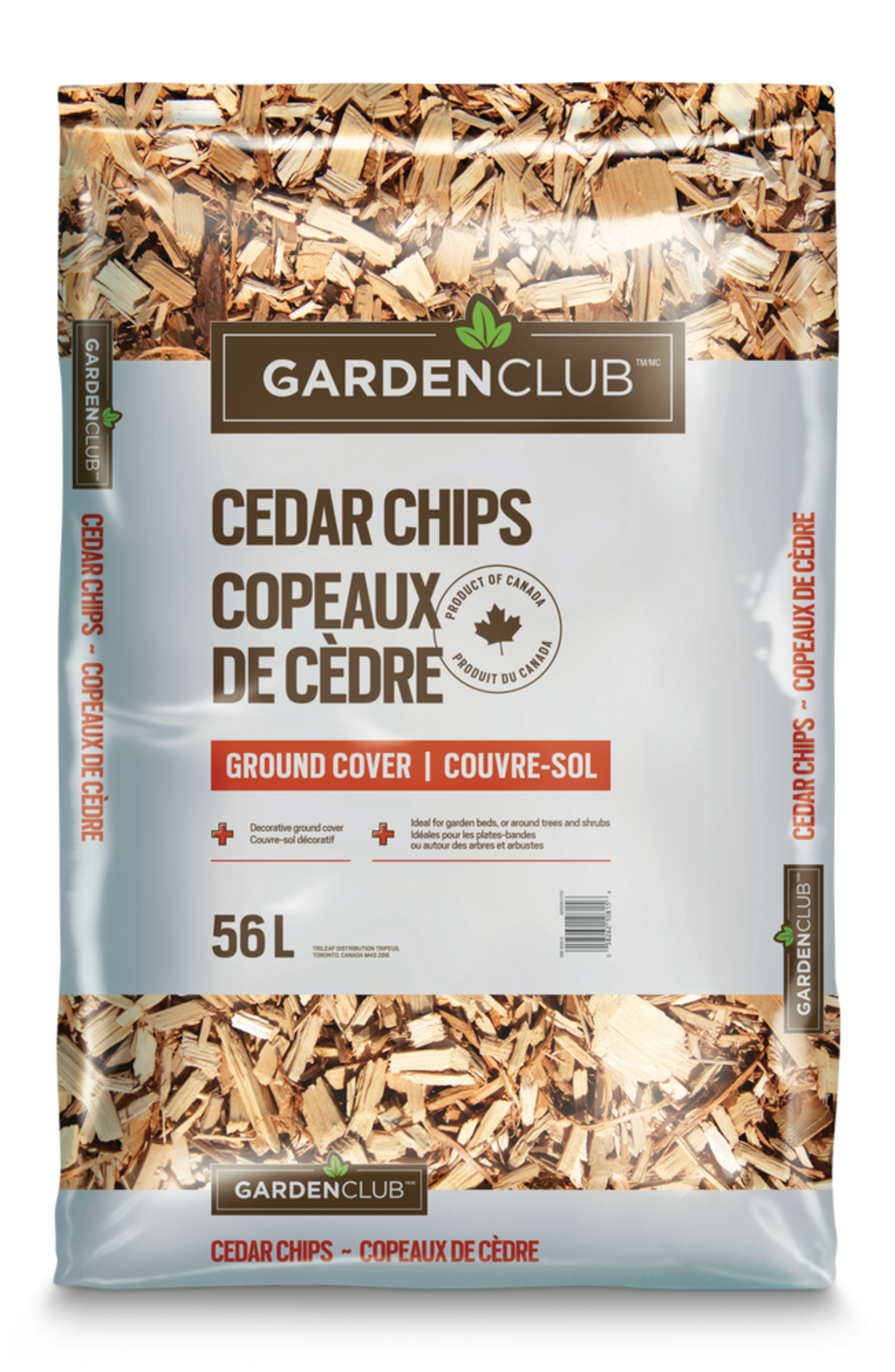 Garden Club Ground Cover Cedar Chips, 56-L Front_Flat