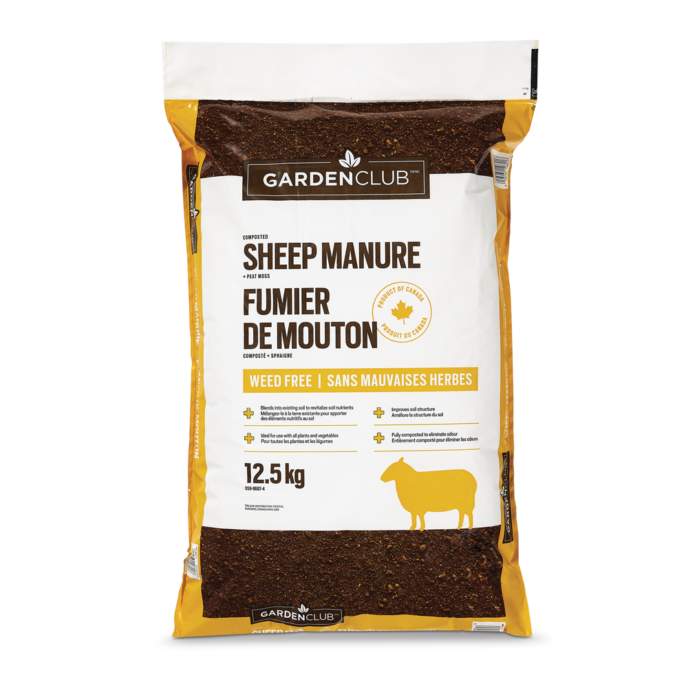 Garden Club Composted Sheep Manure/Fertilizer, Plus Peat Moss, Weed