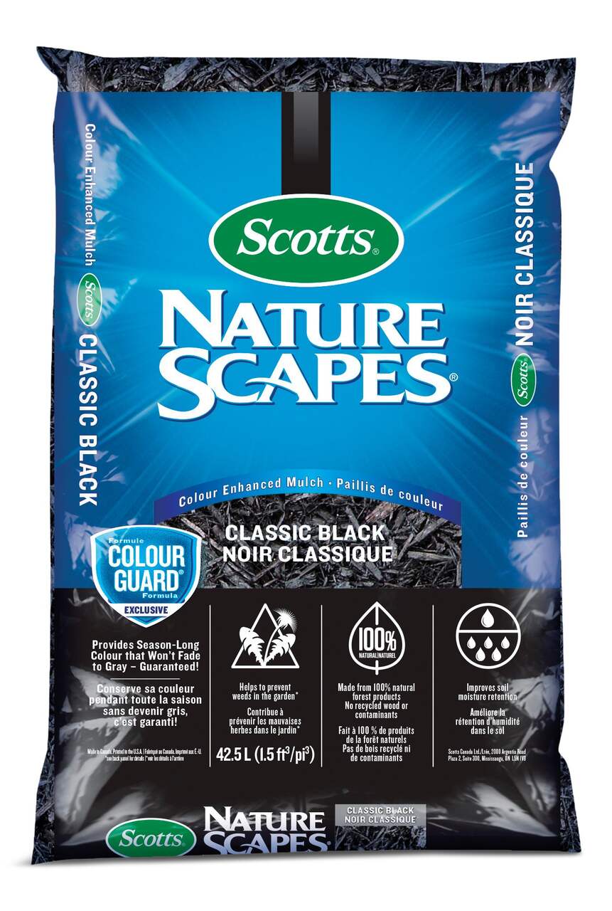 Scotts Nature Scapes Colour Enhanced Mulch, 42.5-L, Classic Black