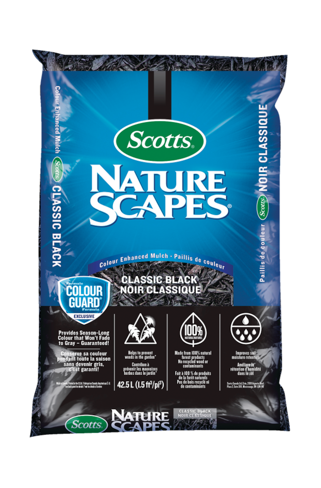 Scotts Nature Scapes Colour Enhanced Mulch, 42.5L, Classic Black