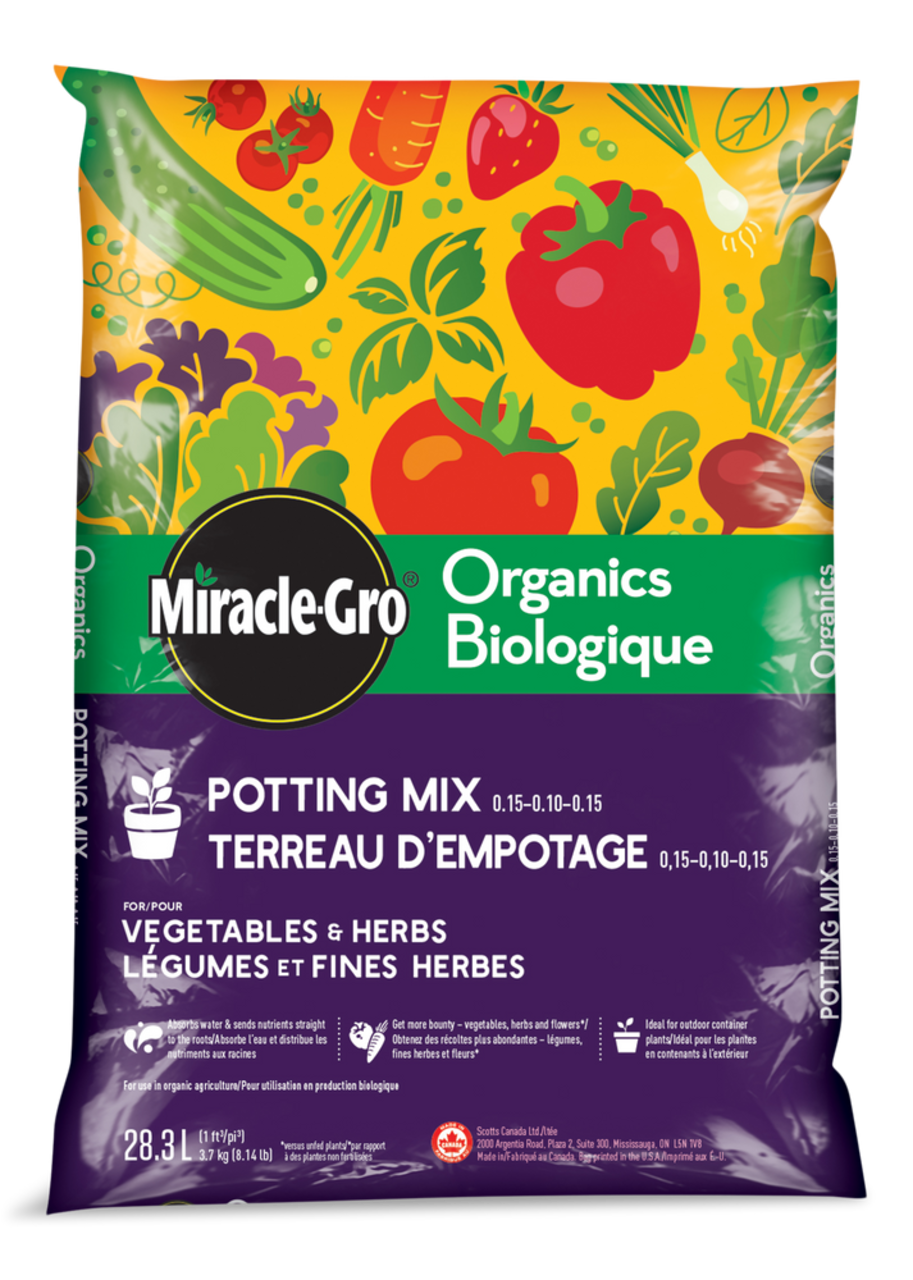 Miracle-Gro Moisture Control Potting Mix and Miracle-Gro Water