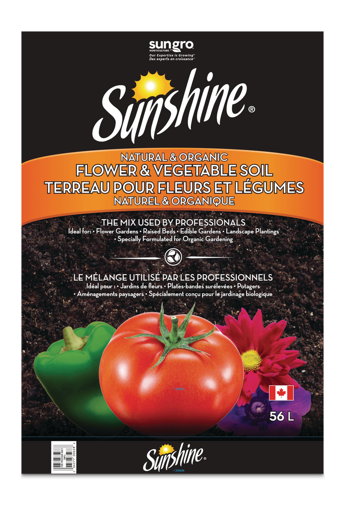 Natural & Organic Flower & Vegetable Garden Soil, 56L Canadian Tire