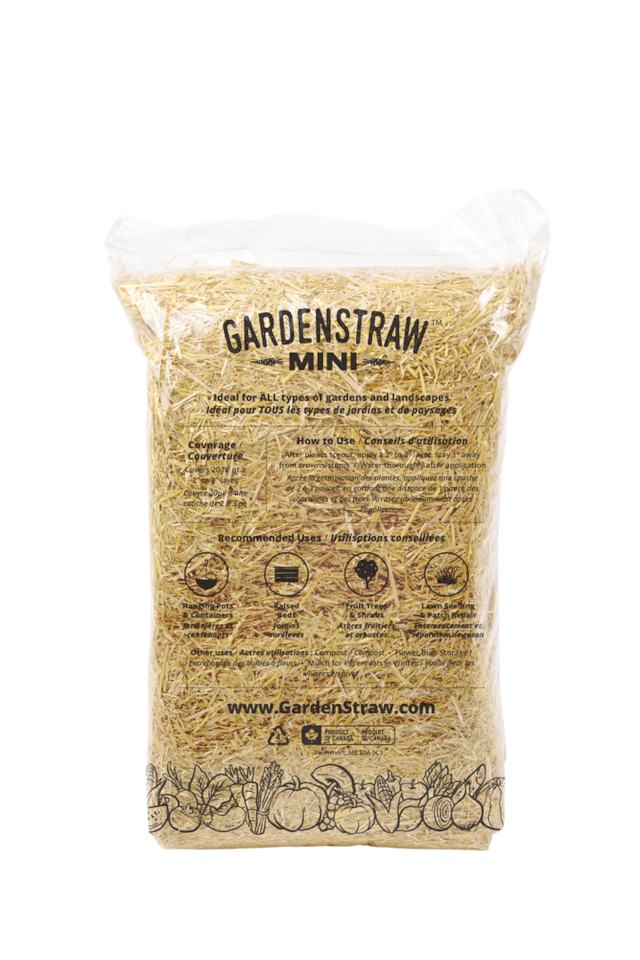GardenStraw Mini Premium Garden Mulch, 100 Wheat Straw, 0.5cu.ft