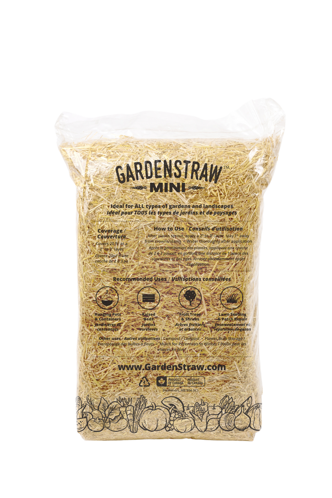 GardenStraw Mini Premium Garden Mulch, 100 Wheat Straw, 0.5cu.ft