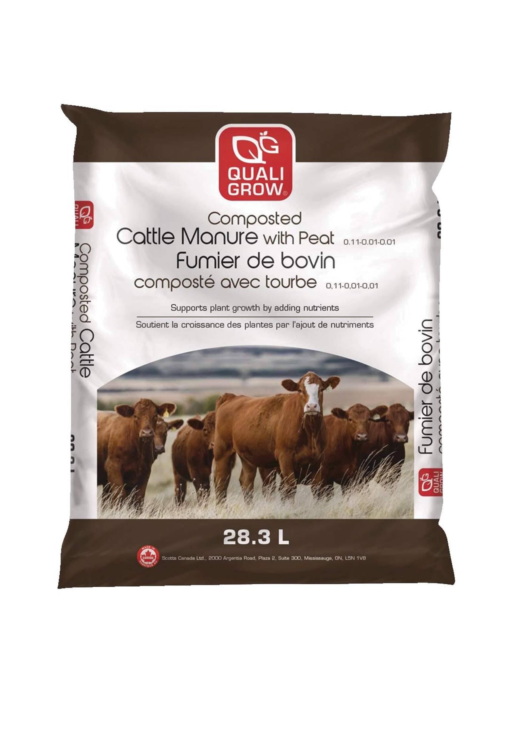 Scotts Composted Cattle Manure with Peat, 28.3L Canadian Tire