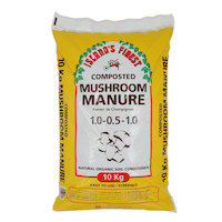 Fumier de champignons compostés de qualité supérieure Island's Finest, conditionneur de sol biologique naturel, 10 kg Front_Flat