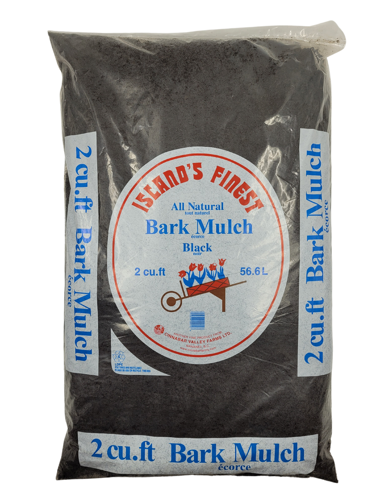 Island's Finest All Natural Bark Garden Mulch, Black, 2cuft