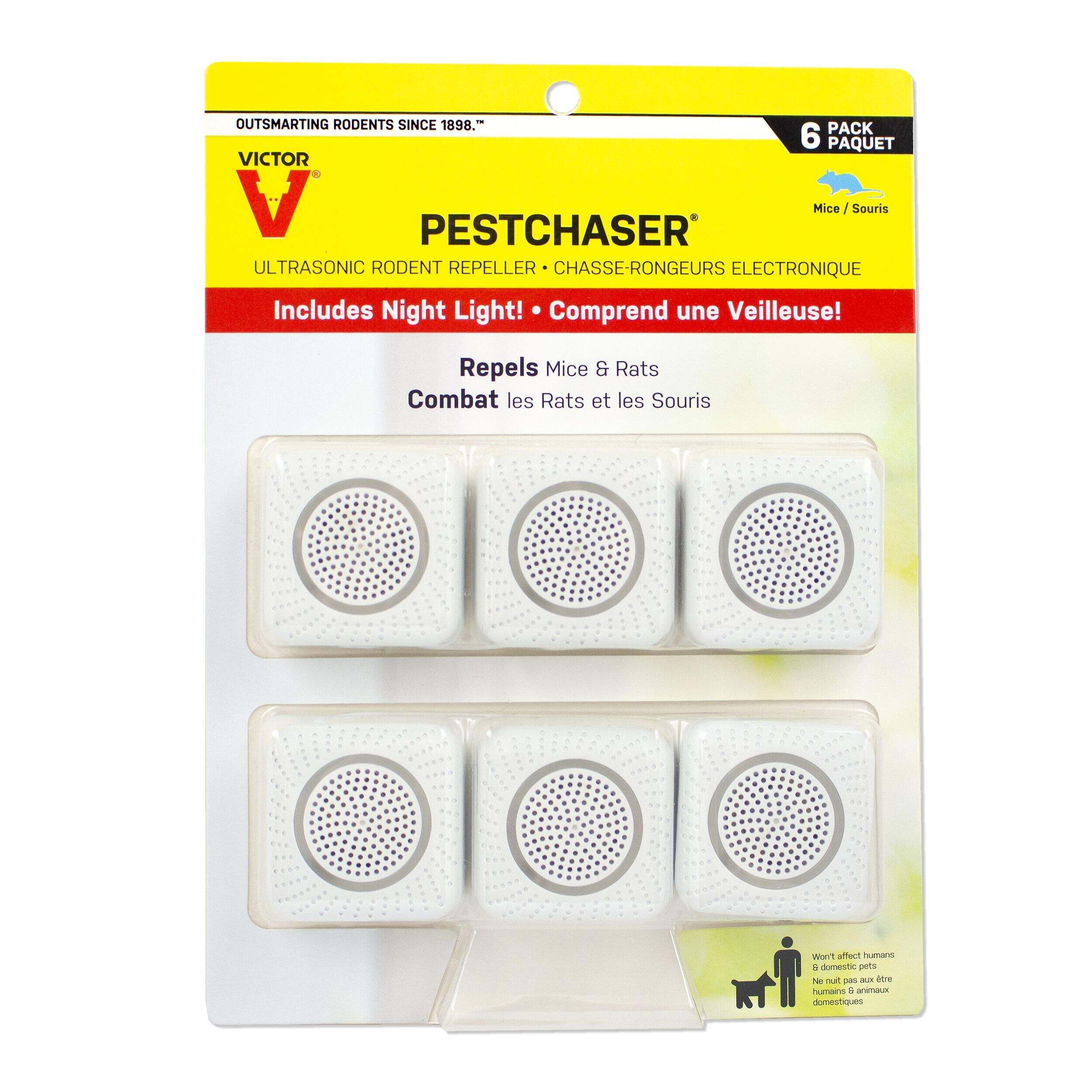 Répulsif à ultrasons pour rongeurs Victor, paq. 6 Front_Flat