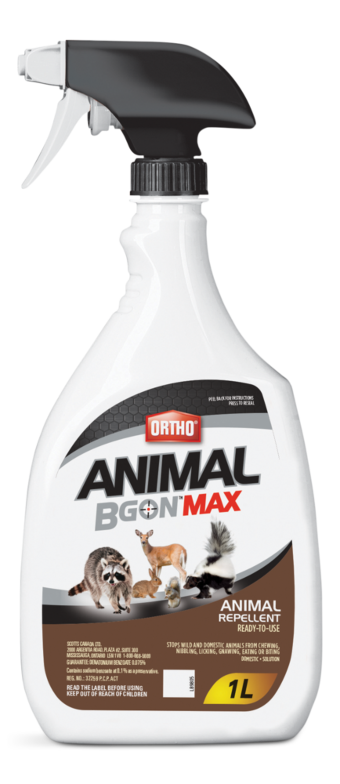Répulsif pour animaux Ortho, Animal B Gon MAX pour ratons laveurs, 1 L Front_Flat