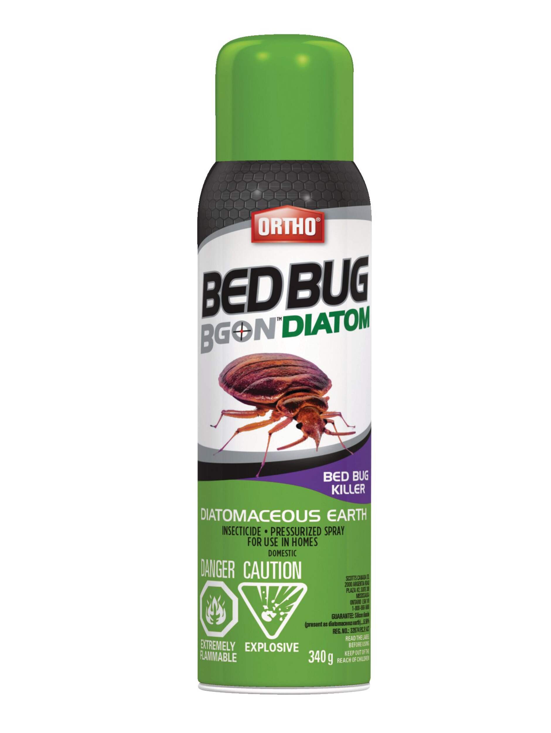 Ortho® Bed Bug B Gon™ Diatom Bed Bug Killer Aerosol with Diatomaceous Earth, 340-g Front_Flat