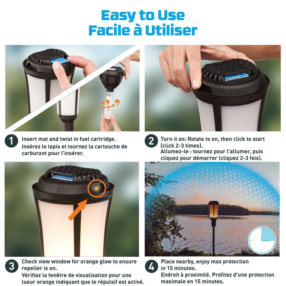 Thermacell Patio Shield 20-Hour DEET-Free LED Electric Mosquito/Insect
