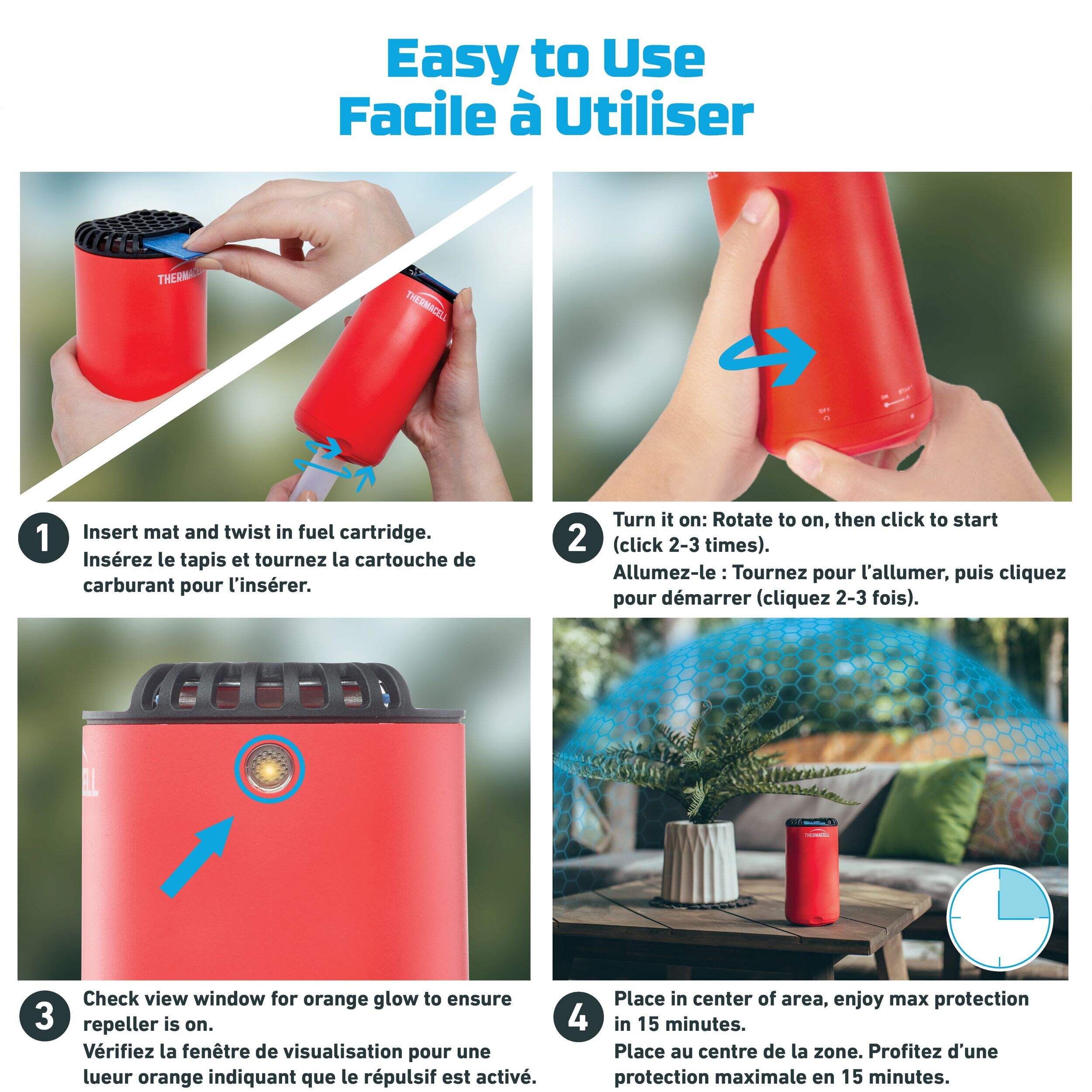Thermacell Mosquito Repellent, Patio Shield, Fiesta Red Canadian Tire