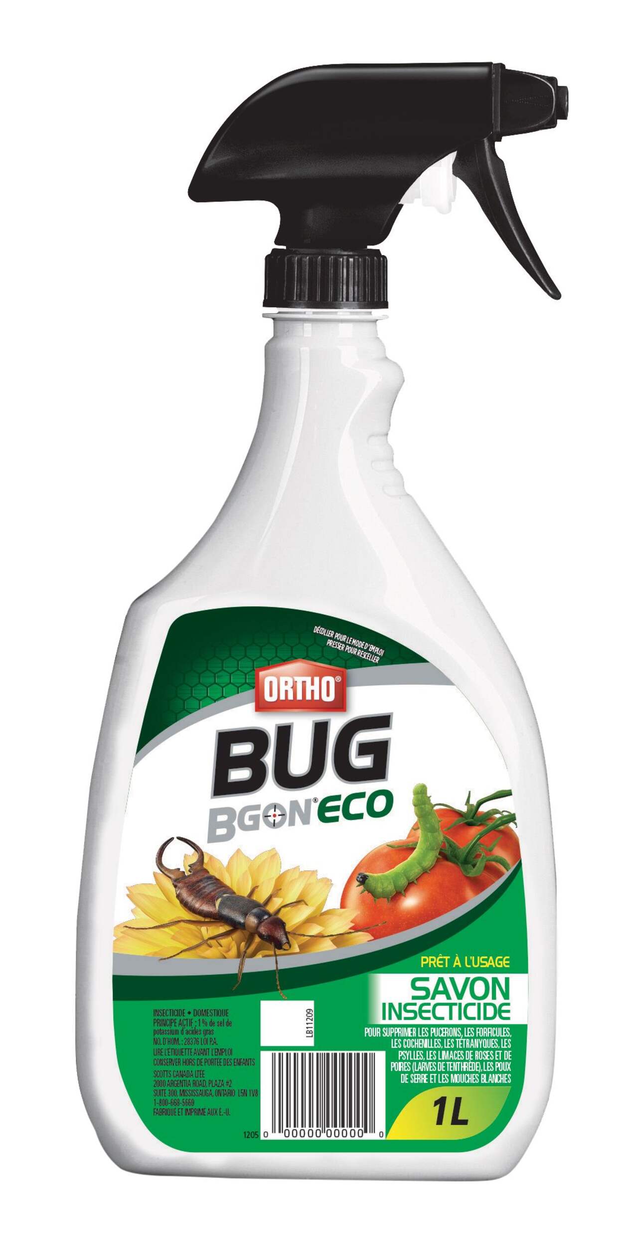 Savon insecticide Bug B Gon Eco, prêt à l'emploi, 1 L Front_Flat