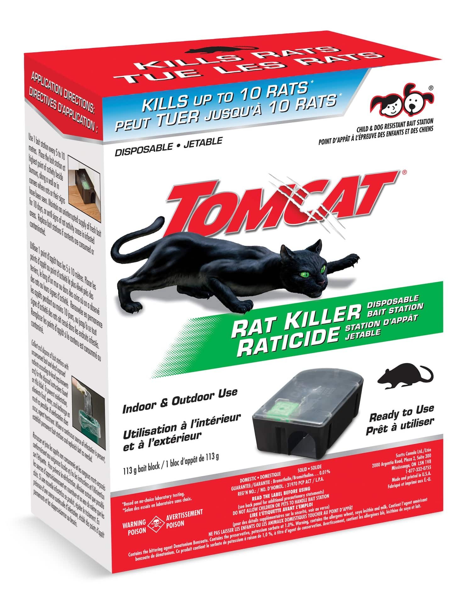 Tomcat Indoor/Outdoor Disposable Rat Killer Bait Station, Child Resistant,  1-pk | Canadian Tire