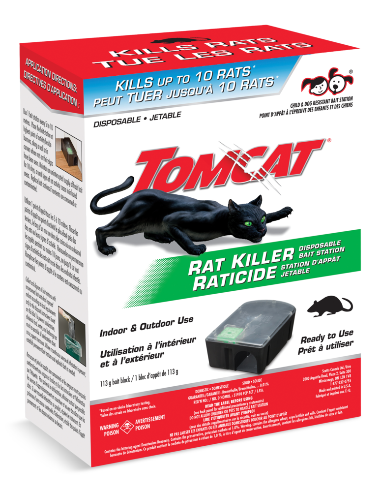Tomcat Indoor/Outdoor Disposable Rat Killer Bait Station, Child Resistant, 1-pk