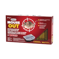 Wilson MouseOut Indoor Reusable Mouse Poison Bait Station Kit, with Warfarin, 16-pk